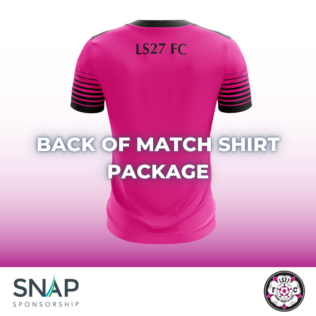 U8s Back of Match Shirt Package