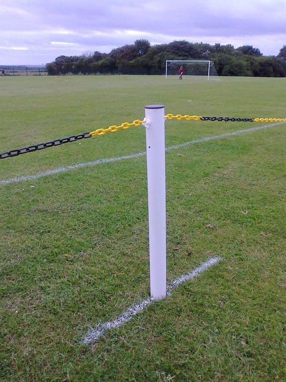 Girls Pitch Perimeter PVC Stakes and Plastic Rope Chain