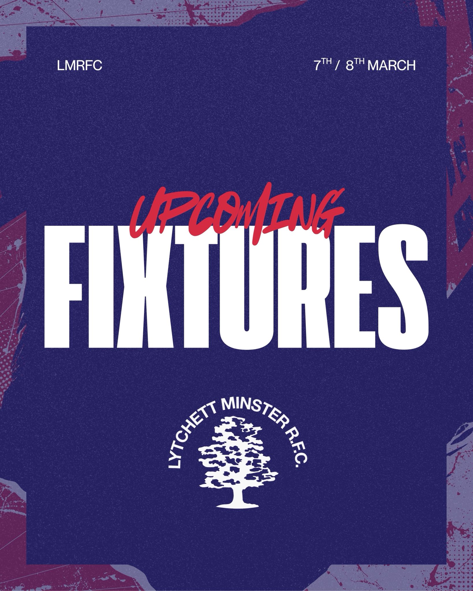 Upcoming Fixtures (weekly post)